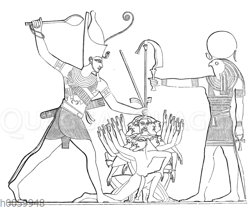 König (Ramses II.?) tötet seine Feinde