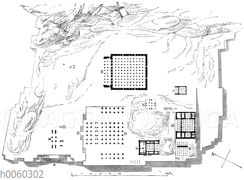 Grundriss der Palasttrümmer von Persepolis