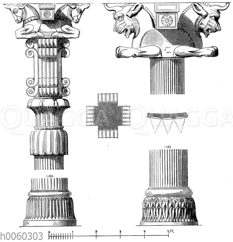 Säulen von der Halle des Xerxes zu Persepolis