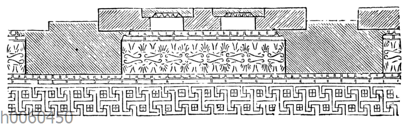 Kalymmatiendecke innerhalb der Säulenhalle