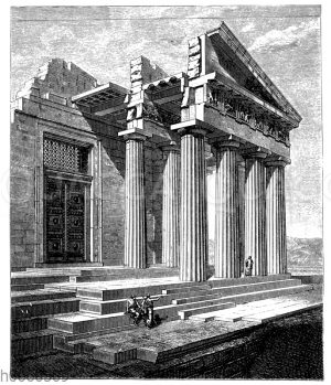 Parthenon: Aufbau der Nordostecke