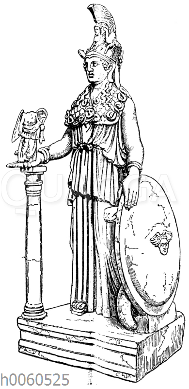 Marmorstatuette den Athena Parthenos