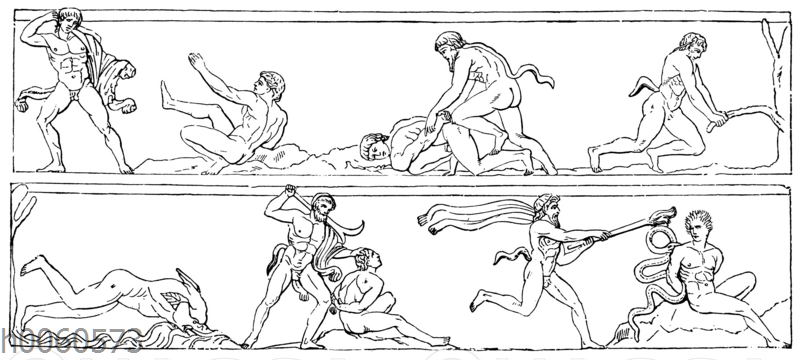 Reliefstücke vom Denkmal des Lysikrates zu Athen