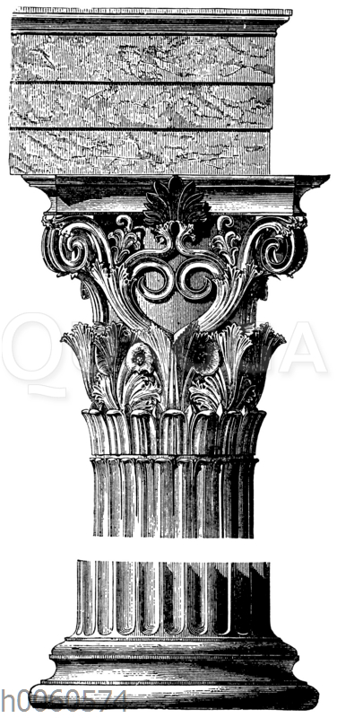 Säule vom Denkmal des Lysikrates zu Athen