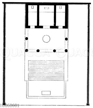 Etruskischer Tempel. Grundriss