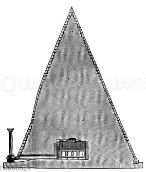Pyramide des Cestius in Rom. Durchschnitt