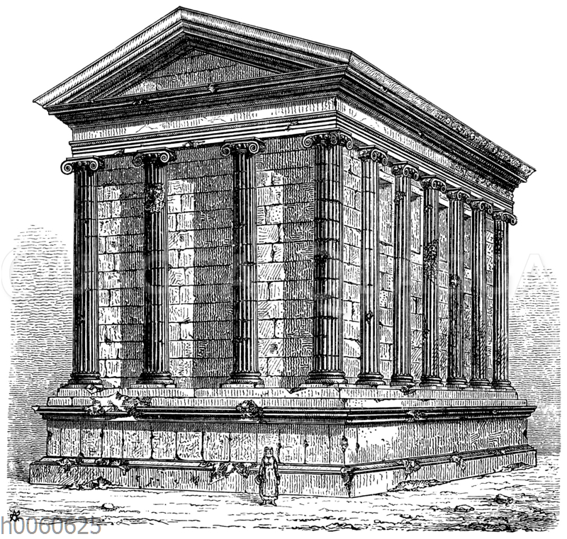 Tempel der Fortuna virilis in Rom. Rückseite