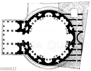 Pantheon zu Rom. Grundriss