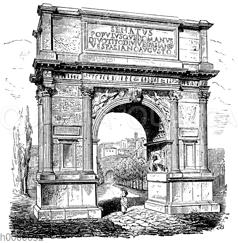Titusbogen in Rom Quagga Illustrations