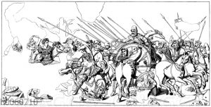 Alexanderschlacht. Mosaik aus Casa del Fauno in Pompeji