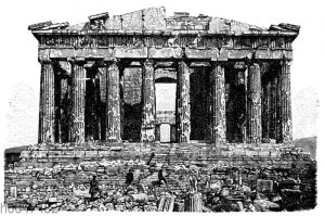 Parthenon auf der Akropolis. Heutiger Zustand