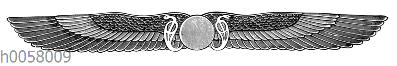 Geflügelte Sonnenscheibe von dem Memnonium zu Theben