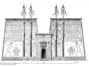 Fassade des Tempels zu Edfu