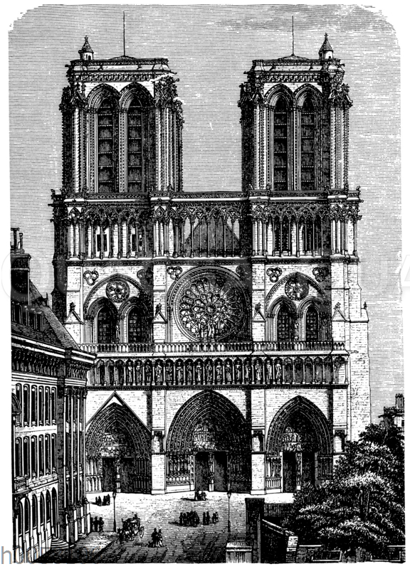 Fassade von Notre-Dame zu Paris