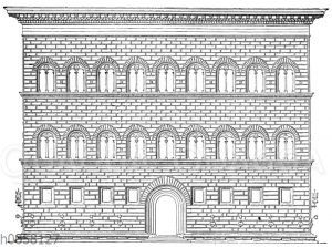 Fassade des Palazzo Strozzi in Florenz