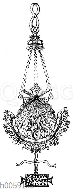 Gehänge mit dem Motiv der Jakobsmuschel von Mateu Mas zu Barcelona