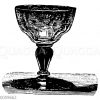 Böhmisches facettiertes und graviertes Glas