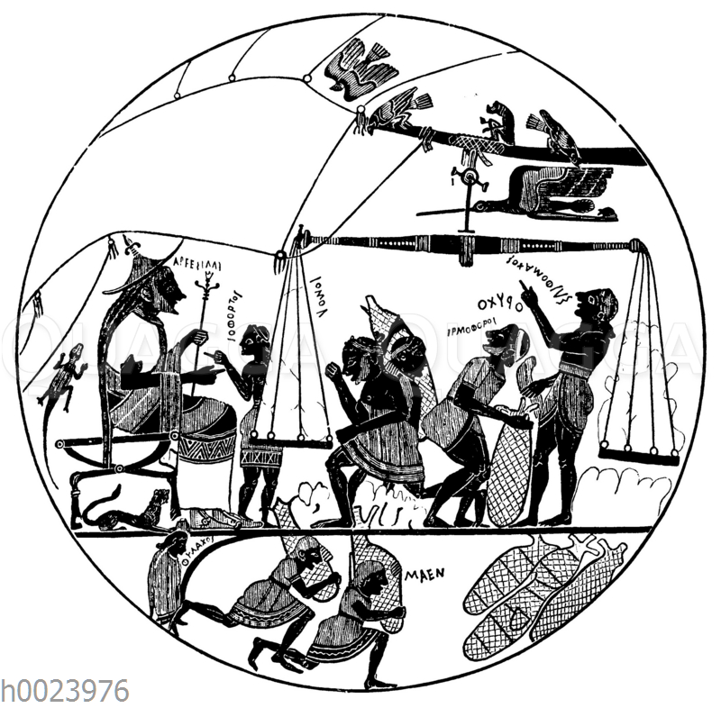 Die ArkesilasSchale Quagga Illustrations