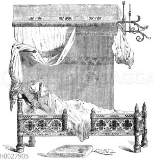 Mittelalterliches Bett