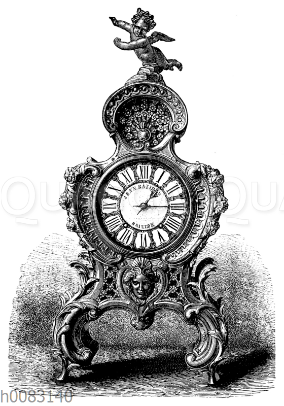 Standuhr aus Porzellan