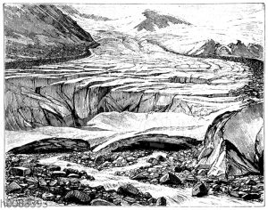 Abtauender Gletscher mit Gletschertor: Karlinger Gletscher [Digital]