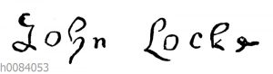 John Locke: Unterschrift