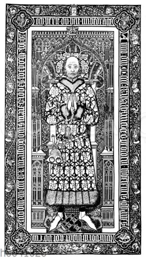 Norddeutscher Patrizier des 15. Jahrhunderts: Grabplatte des Johannes Lüneborch