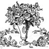 Vase mit Rosenstrauß