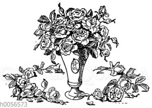 Vase mit Rosenstrauß