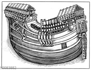 Schiffsrumpf eines Ostindienfahrers
