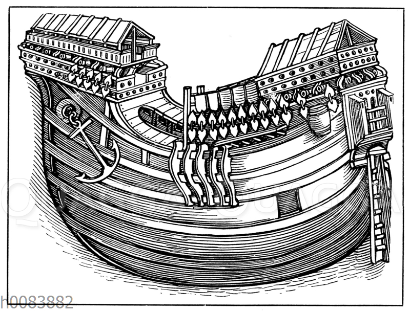 Schiffsrumpf eines Ostindienfahrers