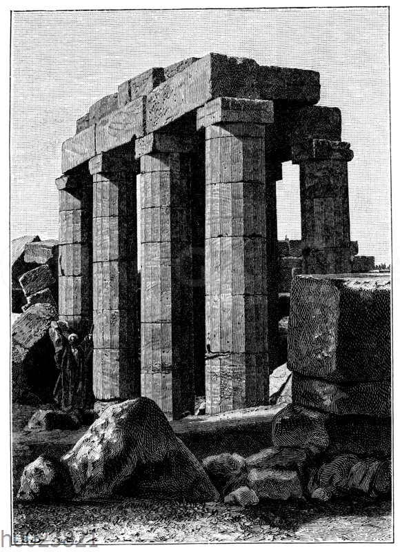 Säulengruppe vom Amontempel zu Karnak