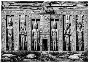 Fassade des kleinen Tempels Abu-Simbel