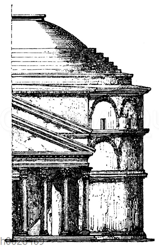 Pantheon: halbe Ansicht