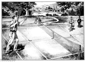 Lawn-Tennis. Einzelspiel: Das Einschenken