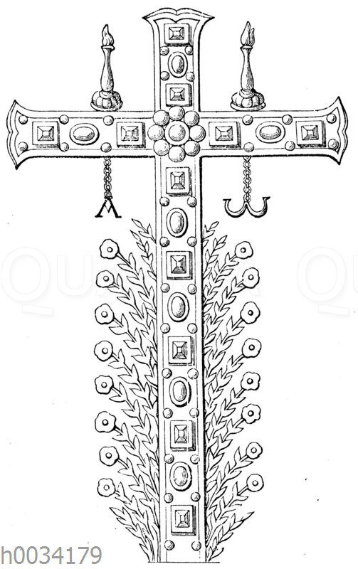 Frühchristliches Kreuz aus den Katakomben von St. Ponziano