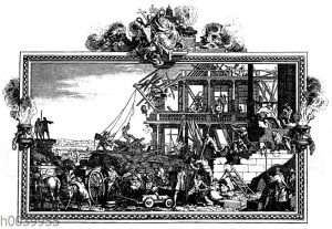 Zerstörung der protestantischen Kirche (des "Tempels") zu Charenton im November 1685