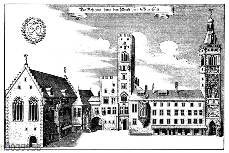 Rathaus zu Regensburg im 17. Jahrhundert