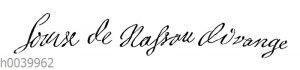 Autograph: Luise von Oranien