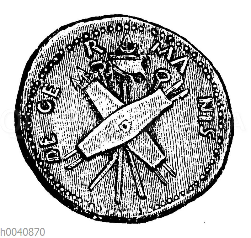 Silbermünze von Drusus dem Älteren