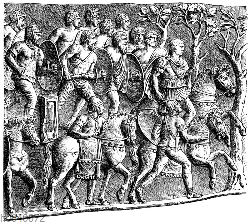 Germanische Leibwache Trajans Quagga Illustrations