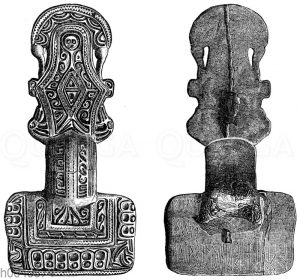 Runeninschrift auf einer spangenförmigen Gewandnadel aus Silber