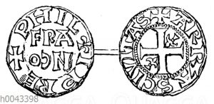 Münze König Philipp Augusts von Frankreich