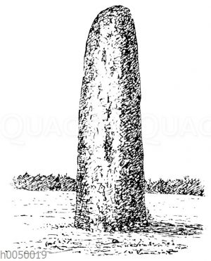 Menhir in der Bretagne.