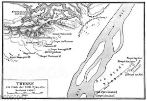 Karte des alten Theben