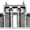 Ammontempel zu Karnak. Längsschnitt des Säulensaales