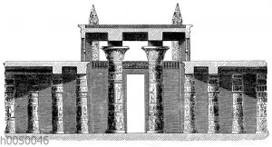 Ammontempel zu Karnak. Längsschnitt des Säulensaales
