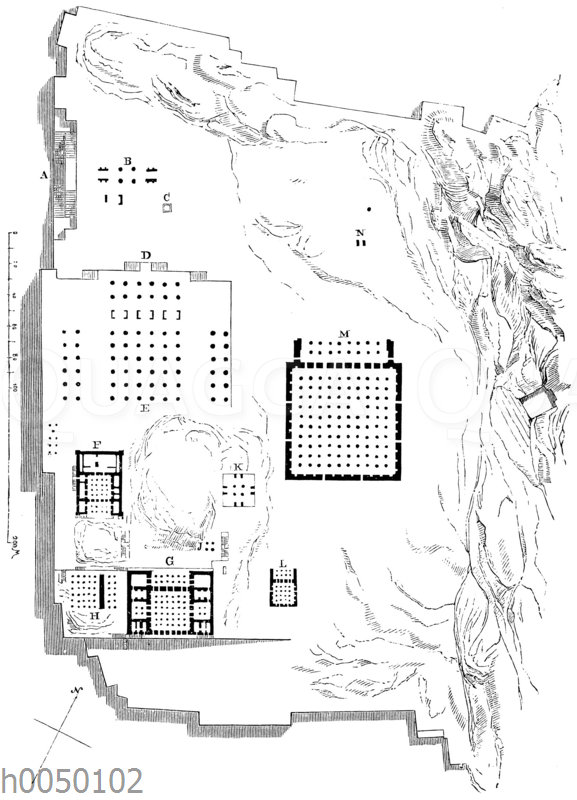 Paläste von Persepolis. Grundriss