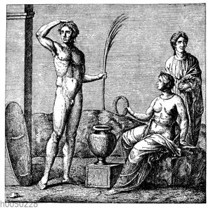 Sieger mit Palme. Wandmalerei im Palazzo Rospigliosi