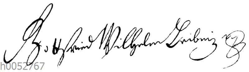 Gottfried Wilhelm Leibniz: Autograph